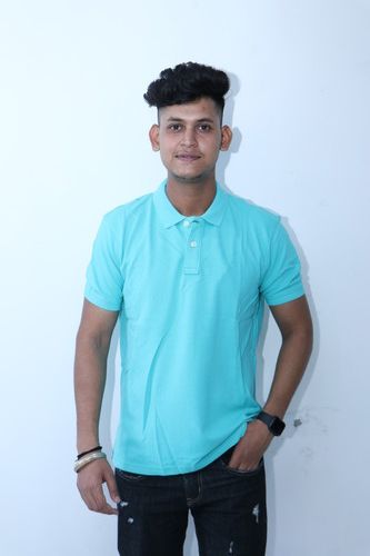 MONTE CARLO CYAN GREEN COTTON T SHIRT