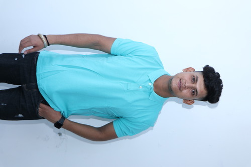 MONTE CARLO CYAN GREEN COTTON T SHIRT