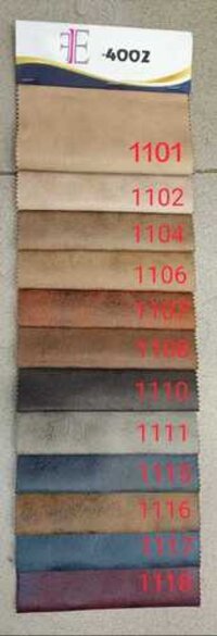 Leather Suede 4002 Sofa Fabric - 350 Gsm Suede Material, Velvet-like Texture, Breathable, Available In Various Colors, Suitable For Upholstery - Durable And Versatile