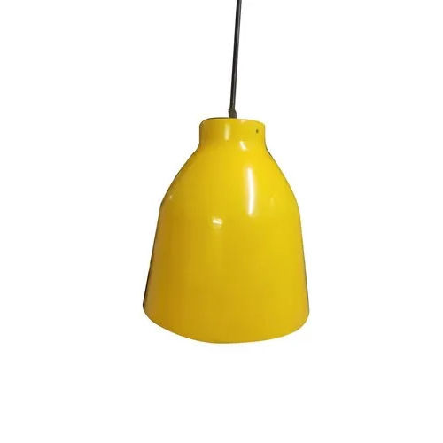 Metal 250Mm Aluminium Yellow Hanging Light