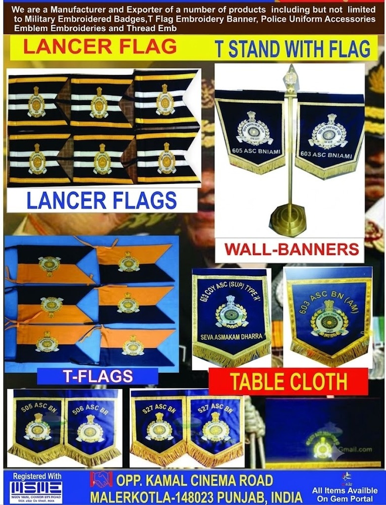 Brass Steel Lancer Flag - Color: As Per Customer