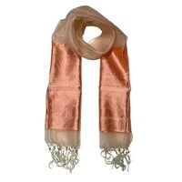 Organza Pure Silk Scarves - 53x180 Cm, Custom Design Welcome , Ideal For Bridal Use