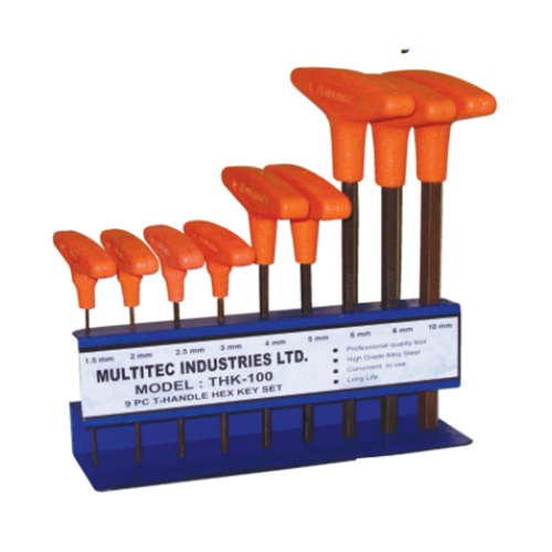 Model No. THK-100 9 Pcs. T-Handle Hex Key Set
