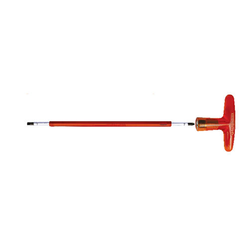 Insulated 2 in 1 Reversible T-Handle Screw Driver with Hexagon Rod and Extra Hard Tips