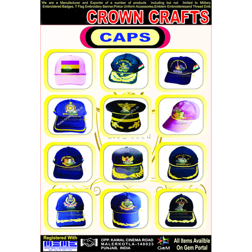Embroidery Peak Caps