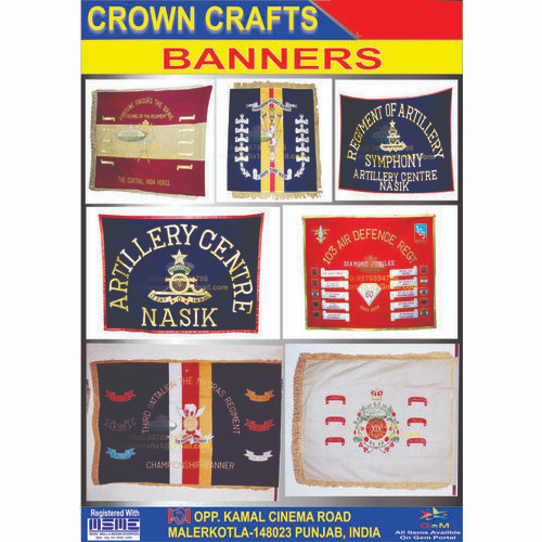 Embroidery Military Banner - Color: Any Color