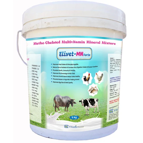 Elivet-Mn Forte Metho Chelated Multivitamin Mineral Mixture Application: Fodders