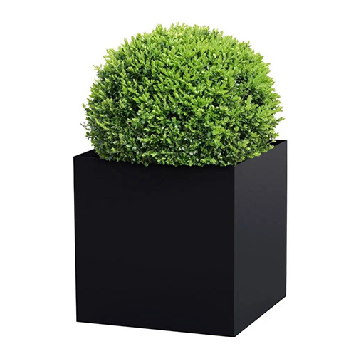 Fiber Square Black Planter