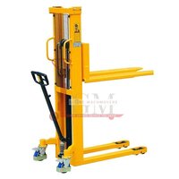 Manual Hydraulic Stacker - New, Max Lifting Height 1600mm, Orange-black | Durable, Strong, Easy To Operate, 12 Months Warranty