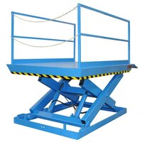 Pit Mounted Scissor Lift - 15 Tonne Capacity, Manual Power Source, Blue Color, Durable & Easy To Operate, 12 Months Warranty