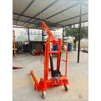 Manual Mobile Floor Crane - Mild Steel, Max Load 1000 Kg, Golden Yellow Finish | Ideal for Industrial Use, New, 125 Kg Weight
