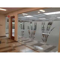 Decorative Glass Film For Office - Pvc Material, 10x50 Feet, White Color | Multicolored Design, Warranty Included
