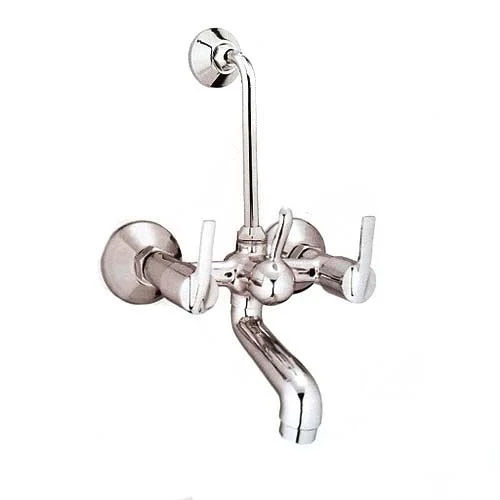 Telephonic Wall Mixer With Bend - Color: Silver