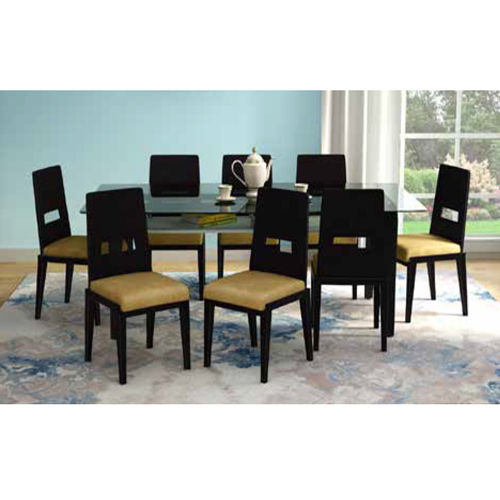 Crescent Plus 8 Seater Dining Table Set No Assembly Required