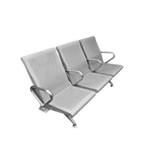 Silver Three Seater Waiting Chair