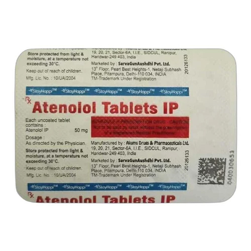 Atenolol Tablets 50 Mg