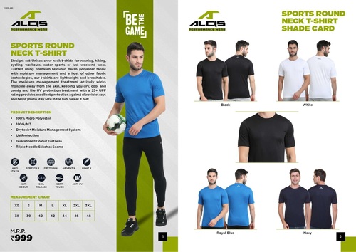 sports round neck t shirt