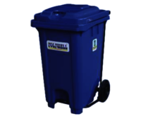 80 L Central Wheeled Dustbin With Pedal - Color: Blue
