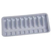 Ampoule Vial Tray - Hips Material, 2 Mm Thickness, Square Shape, 10 Vial Capacity, 10 X 50 Size | High Quality Plastic, Normal Processing, Customized Size