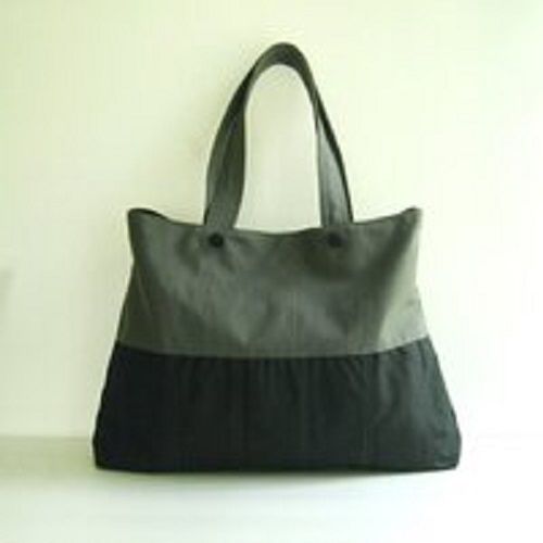 Designer Handle Canvas Tote Bag