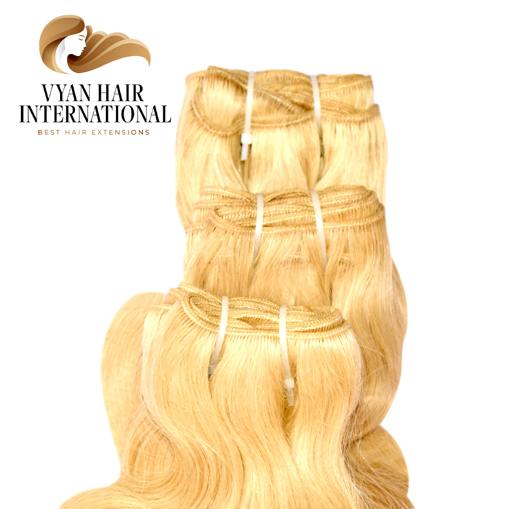 Wholesale Cheap 16 18 20 Inch Natural Body Wave Virgin Brazilian Blonde Human Remy Hair 3 Bundles