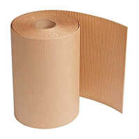Brown Corrugated Roll - Pp Material, Available In Various Sizes, 3-side Seal Packing, Soft And Flexible