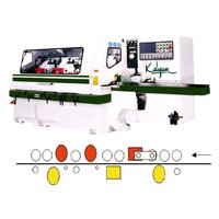 Four Side Moulder - 4 Head (taiwan Make)   Model Ki-bl4-23 (heavy Duty) - Color: White And Green
