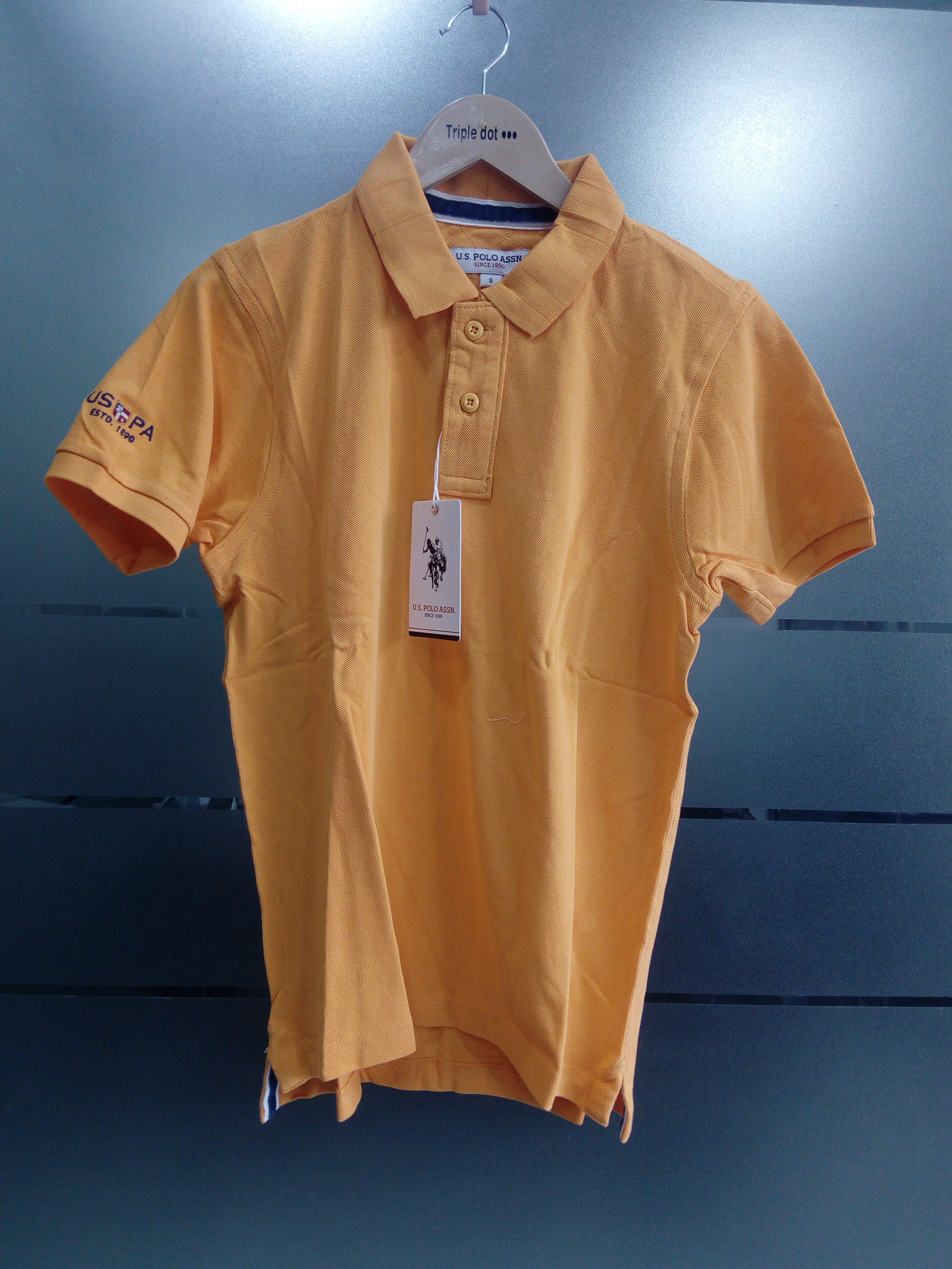 us polo yellow cotton t shirt