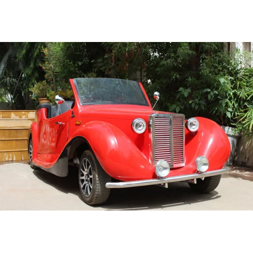 Morries Style Vintage Red Golf Car On Rental