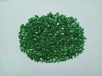 COLOR COATED GREEN GLASS CHIPS FOR EPOXY RESIN ART WORK