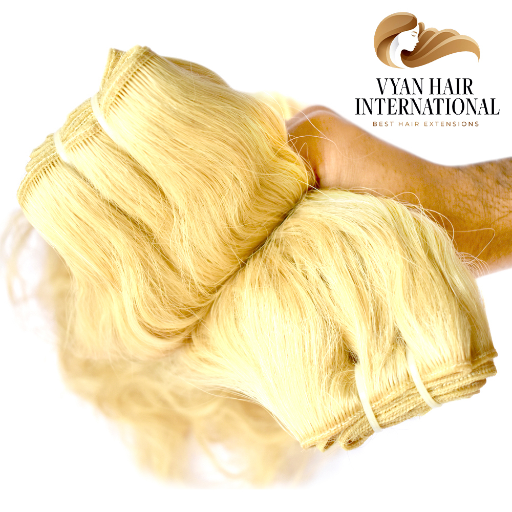 Wholesale Cuticle Aligned Blonde 100% Unprocessed Raw Human Virgin Hair