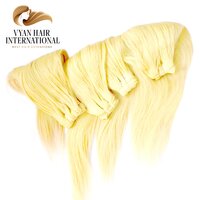 100% Unprocessed Blonde European Russian Virgin Remy Human Hair Extension