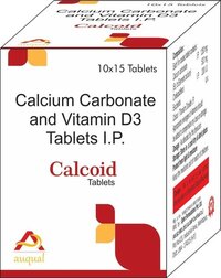 Calcium Carbonate And Vitamin D3 Tablets - Essential Dietary Supplement | Supports Bone Health, Enhances Calcium Absorption, Promotes Immune Function