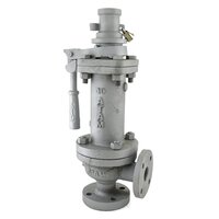Cast Carbon Steel Single Post Hi-Lift Safety Valve Flanged Ends - Color: Silver