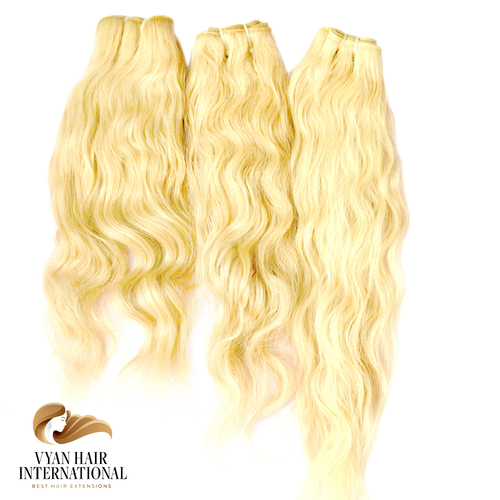 Raw Virgin Cuticle Aligned Blonde Human Hair Bundles