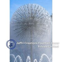 Dandelion Ball Fountain - Brass Balls 6" , Aluminium Spokes 18" With 42 Spokes And Led Lighting For Stunning Visual Effects 