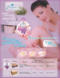 HAIR REMOVER RAZOR - Stainless Steel Blade, 70 x 30mm, Purple | Lightweight 20g Design, Ideal for Legs, Underarms, Bikini Line