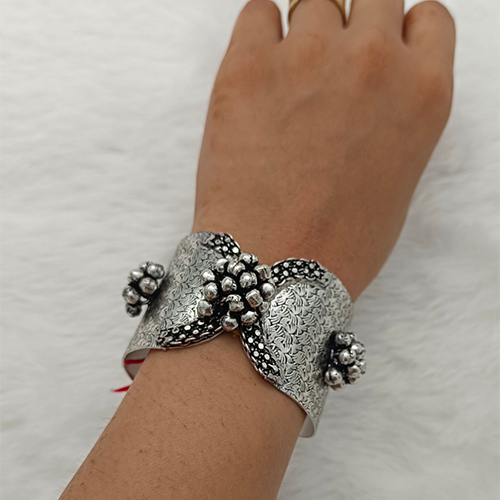 Fancy Silver Bangle