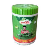 1 Kg Green Chilli Pickle - Oil-based Preservation, Elongated Shape , Spicy Flavor & Crunchy Texture For Meal Enhancement