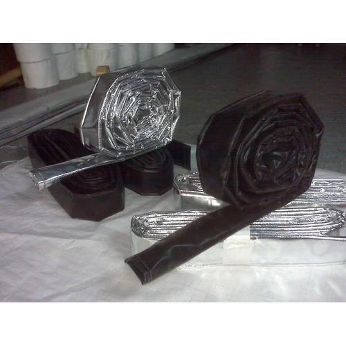 Fire Silicon Coated Sleeve - Fire Resistant Silicone Flexible and Durable Black Protection for Hoses Cables and Equipment in High-Risk Industrial Settings