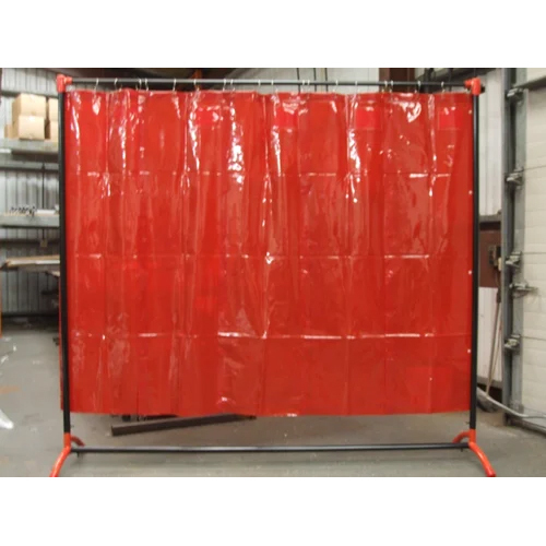 Red Welding Screen Curtains