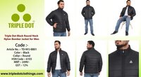 Triple Dot Nylon Bomber Jacket - Color: Black
