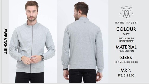 SWEAT SHIRT IN GREY COLOUR