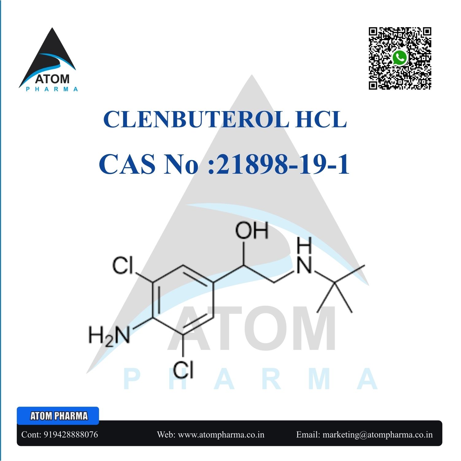 Clenbuterol HCl API Powder