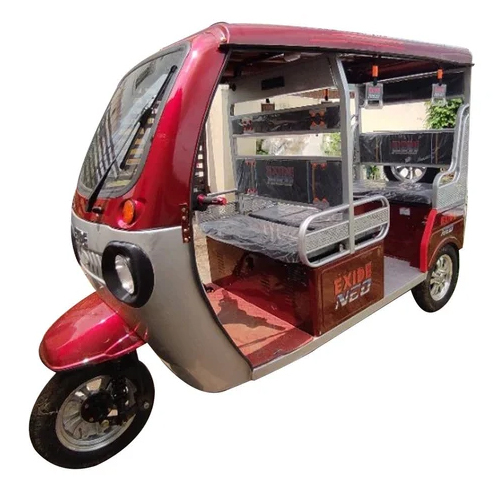 Exide Neo Cherry Red E Rickshaw