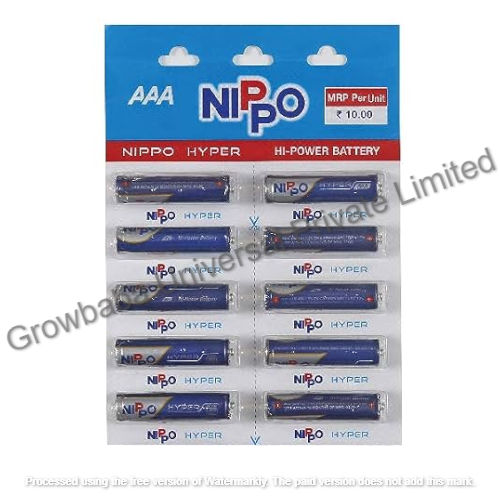 Nippo 1.5volt Size: AAA Zinc Battery