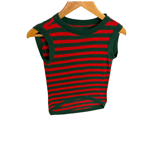 MP Dog Cotton T-Shirt Green And Red - Cotton Material, Large Size, Red & Green Color | Ideal Pet Apparel for Stylish Dogs
