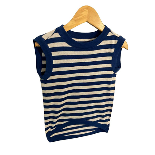 MP Dog Cotton T-Shirt - Large Size Blue & White Color | Machine Knit Ideal Pet Apparel for Dogs
