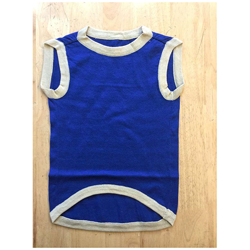 Dog Cotton T-Shirt - Large Size Blue & White Colors | Machine Knit Ideal Pet Apparel