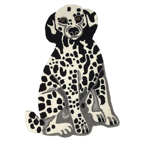 MP Dog Carpet White And Black - Machine Knit Size: Small Medium Large | Application: Dog Color: Black & White